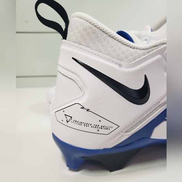 Nike Alpha Menace Pro 3 White Game Royal Blue CT6649-101 Football cleats Men 10 - Picture 4 of 11